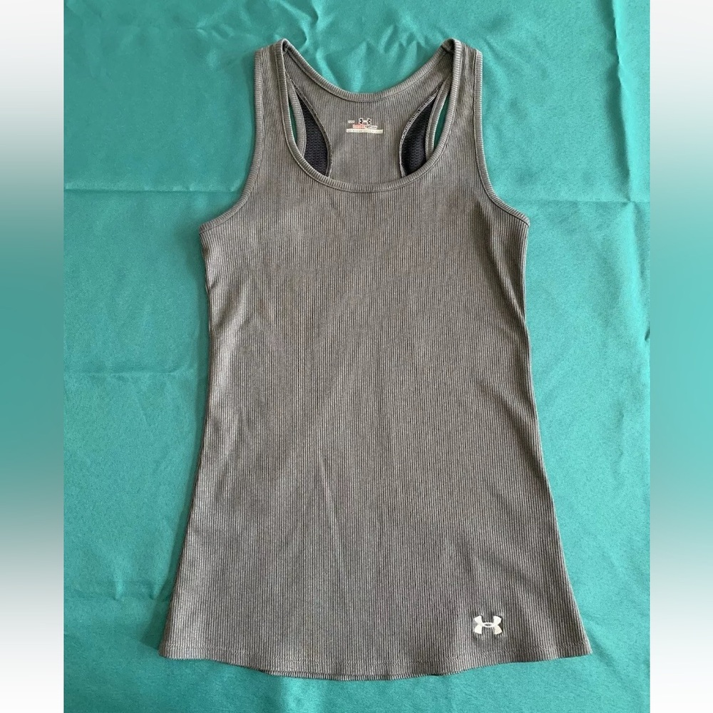 Under Armour Heat Gear Gray Tank Top, Size Small